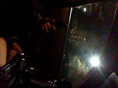 alone time jerking off cock in public car