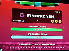 Fingerdash to the sound of venom and the adventurers geometry dash