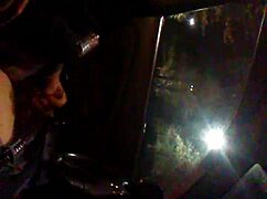 alone time jerking off cock in public car