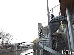 Jocelyne Black's Cuckold Eats BBC Creampie