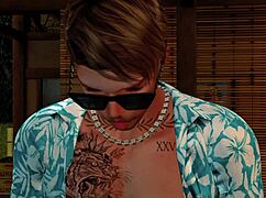 Pornstar explores sexy paradise with ripped clothes