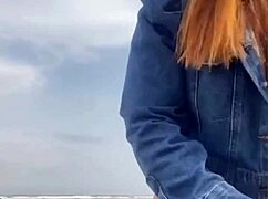 Woman Flashes And Teases Hard Cock On The Beach For Exhibitionist Fun