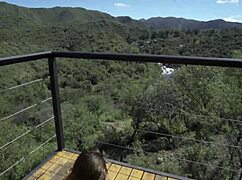 My wife shocks me wearing fiery red lingerie in a hidden forest spot