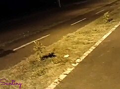 wife filmed sucking monster cock in city square for cuckold