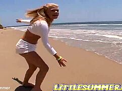 Oh wow, little blonde's summer masturbation adventure!