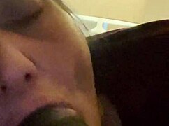 Momma's mouth grips tight with insane deepthroat on my hard shaft