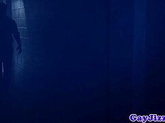 Cockhungry Gay Hunk Blindfolded At Orgy!