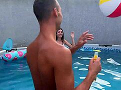 Crazy Gangbang Party By The Pool Rough Sex And Creampie