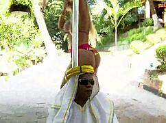 Sheik abandons wives to fuck this slutty Brazilian with big cock.