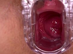 horny amateur with big ass gets her shaved pussy wet and squirting cum