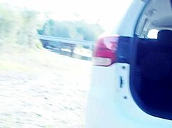 piss stop! urgent roadside pee n cock sucking by asian tina in jeans 😜