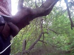 Outdoor cum shot in the trees 😍
