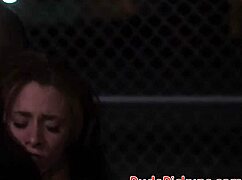 Stranded teen fucked in public