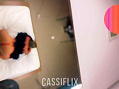 this tanned babe with tattoos shows off her big ass and pussy for horny guys to enjoy