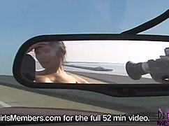 Driving topless in a convertible over the Skyway Bridge