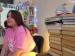 russian actress feels nervous shooting solo backstage video with toys