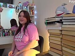 russian actress feels nervous shooting solo backstage video with toys