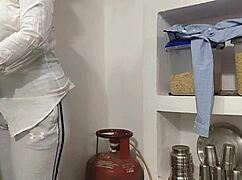 Quick FUCKING in the KITCHEN with the GIRLFRIEND