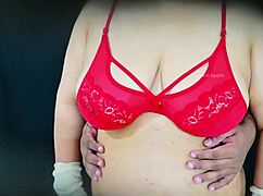 Sexy Big Boobs Aunty In Romance? Indian Milf Tease