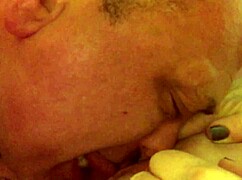 Granny, oh my! She cums hard from tongue and cock action!