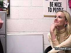 hey, can you believe this milf stole a dildo and got caught fucking hard?