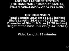 adeline lafouine tests huge dildo with fisting