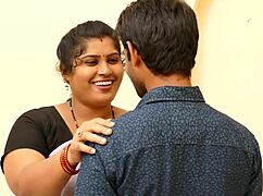 Chubby Indian Aunt Kisses Mother In Law