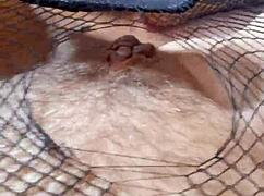 greta ties the net for beautiful brunette mature lady in sensual foot fetish