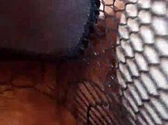 greta ties the net for beautiful brunette mature lady in sensual foot fetish