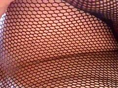 greta ties the net for beautiful brunette mature lady in sensual foot fetish