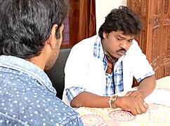 Chubby Indian Aunt Kisses Mother In Law