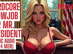 Giving mr president a hardcore blowjob, listen to the audio 😈