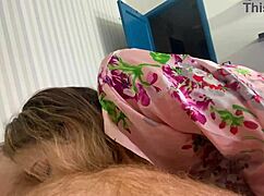 hairy guy with big belly fucks teen pussy 😍