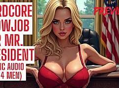 Giving mr president a hardcore blowjob, listen to the audio 😈