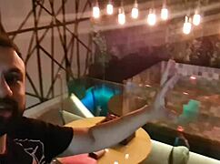 Blonde married slut with wet pussy fucks backstage with camera off 😈