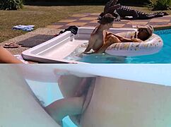 Just working up a sweat to get her shaved cougar pussy dripping.