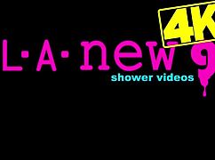 OMG, I’m like, watchin’ this sexy Latina model takin’ a steamy shower!