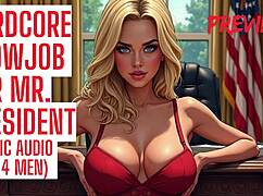 Giving mr president a hardcore blowjob, listen to the audio 😈