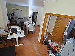 Maid In Flip Flops Takes Creampie Cumshot