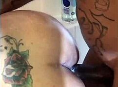 Ebony Takes Bbc In Her Asshole