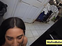 Sexy Teen 18+ Brunette Nikki Mars with Big Ass Banged by Jason Legend in Public Laundromat