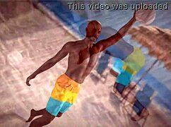 Beauty And The Thug Playing Beach Ball Topless