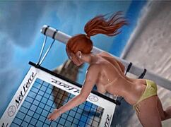 Beauty And The Thug Playing Beach Ball Topless