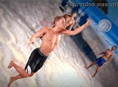 Beauty And The Thug Playing Beach Ball Topless