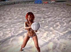 Beauty And The Thug Playing Beach Ball Topless