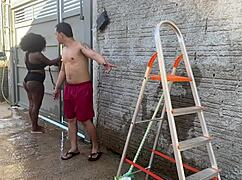 Neighbor Offers Hairy Pussy Instead of Stairs