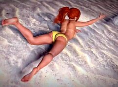 Beauty And The Thug Playing Beach Ball Topless