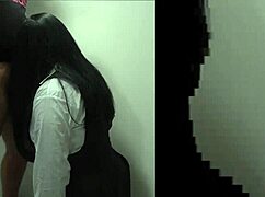 my best friend's mexican girlfriend with natural tits and shaved pussy comes over in college uniform to ask about homework, her long hair swaying