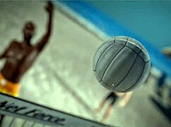 Beauty And The Thug Playing Beach Ball Topless