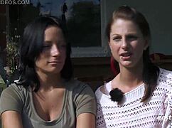 wanna see lesbian babes getting frisky outdoors?